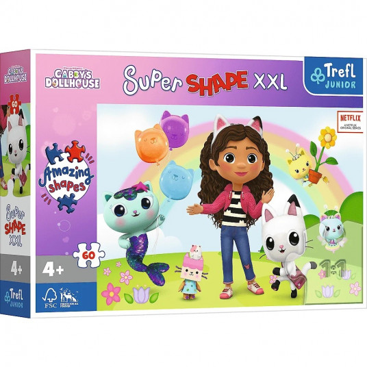 Puzzle 60 elements XXL Happy friends Gabi Gabbys Dollhouse