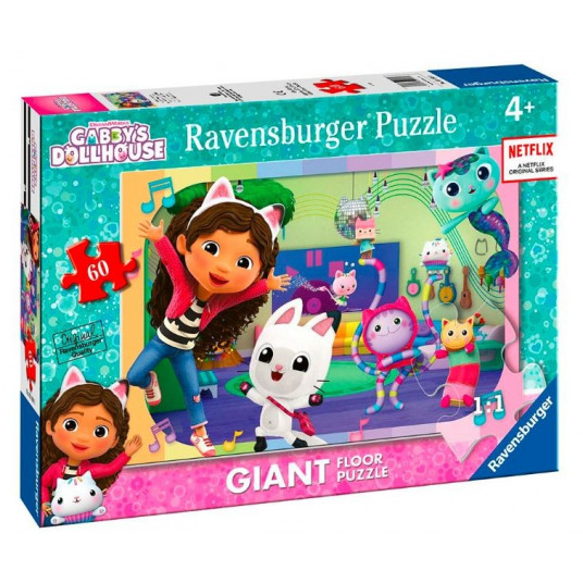 Puzzle 60 elementów Gigant Koci Domek Gabi