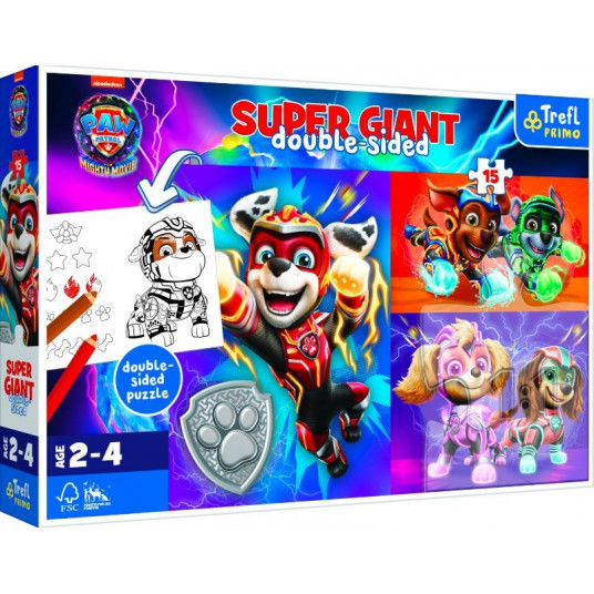 Puzzle 15 pieces GIANT Great Paw Patrol team