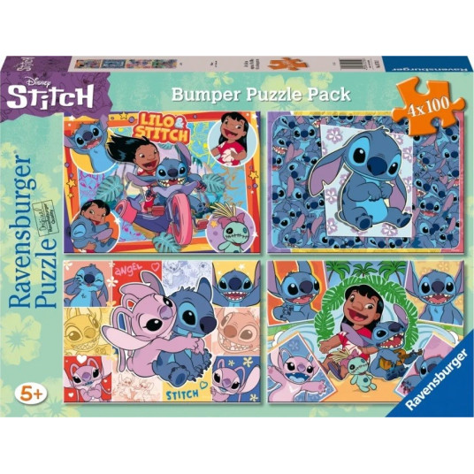 Puzzles 4x100 elements Disney Stitch