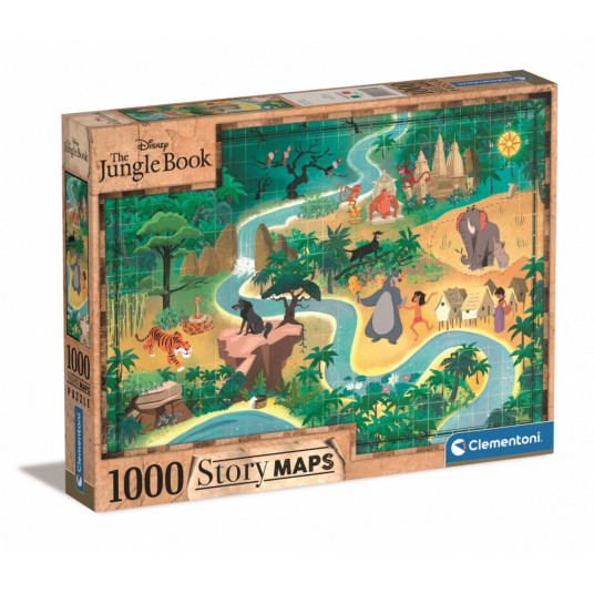 Puzzles 1000 elements Story Maps The Jungle Book
