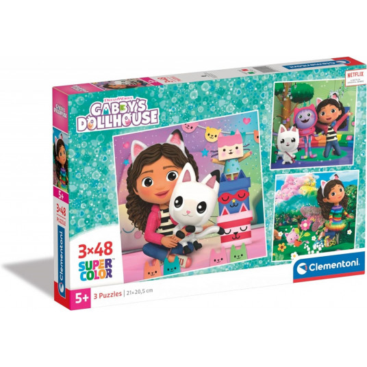 Puzzle 3 x 48 pcs Gabbys Dollhouse