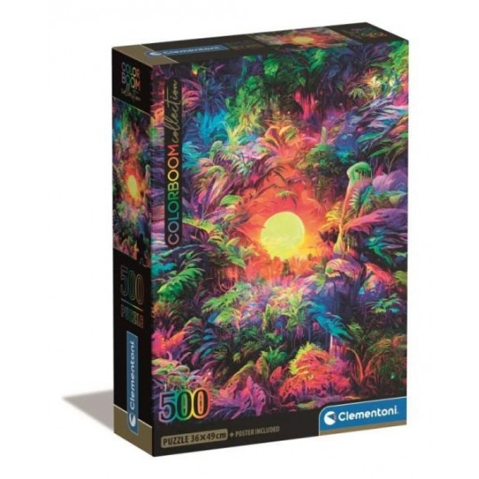 Puzzles 500 elements Compact Psychedelic Jungle Sunrise