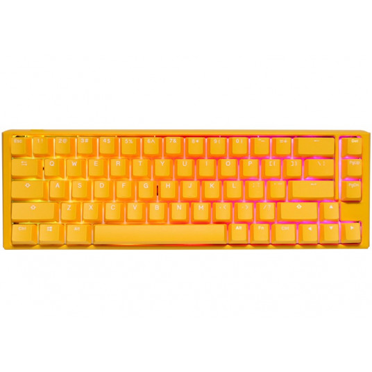 Ducky One 3 Yellow SF žaidimų klaviatūra, RGB LED – MX-Silent-Red (JAV)