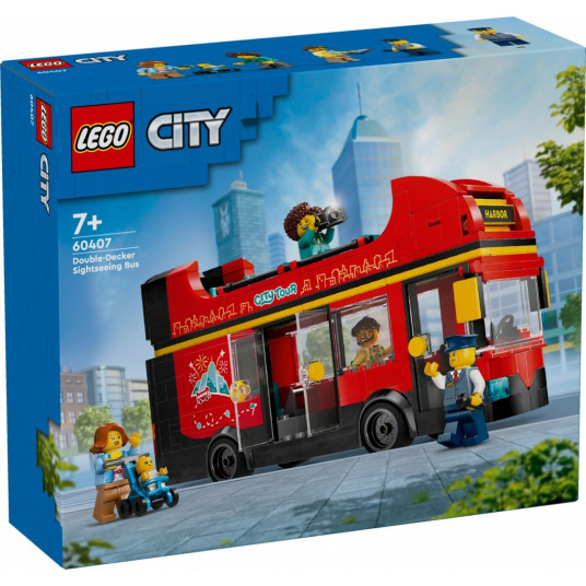 LEGO City Great Vehicles 60407 - Punainen kaksikerroksinen turistibussi