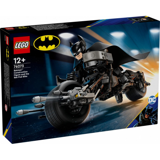 LEGO Super Heroes DC 76273 - Rakennettava Batman™-hahmo ja Batpod-pyörä