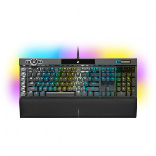 Corsair K100 RGB žaidimų klaviatūra, Corsair OPX, RGB LED – juoda