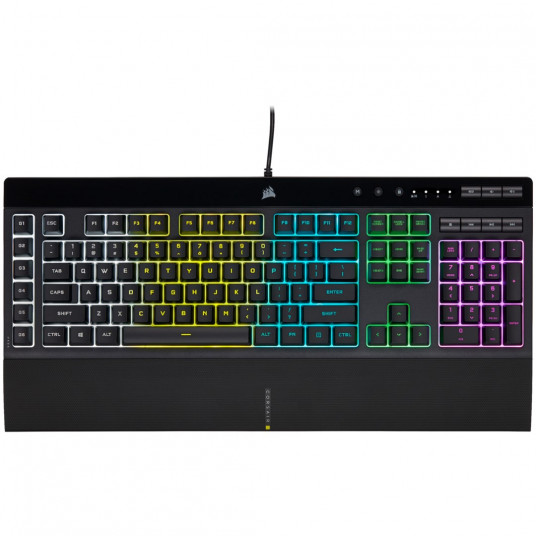 Corsair K55 RGB PRO žaidimų klaviatūra, RGB LED – juoda