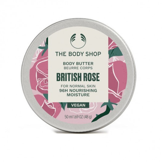 The Body Shop - Kūno sviestas normaliai odai British Rose (Body Butter) 50 ml