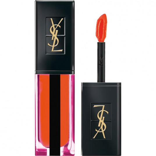 Yves Saint Laurent, vandens dėmės, šviežiai blizgios dėmės, lūpų blizgesys, 607, inondation Orange, 5,9 ml