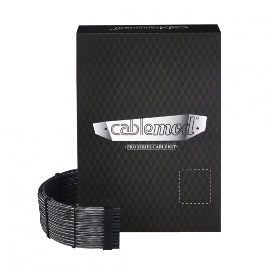 CableMod C-Series PRO ModMesh kabelių rinkinys, skirtas Corsair AXi/HXi/RM (geltona etiketė) – anglis