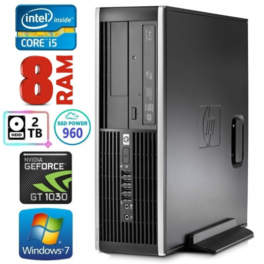 HP 8100 Elite SFF i5-750 8GB 960SSD+2TB GT1030 2GB DVD WIN7Pro