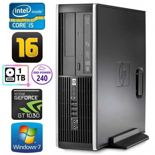 HP 8100 Elite SFF i5-750 16GB 240SSD+1TB GT1030 2GB DVD WIN7Pro