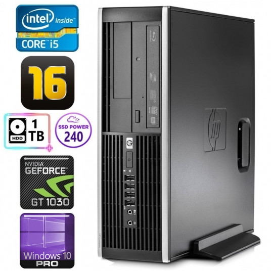 HP 8100 Elite SFF i5-750 16GB 240SSD+1TB GT1030 2GB DVD WIN10Pro