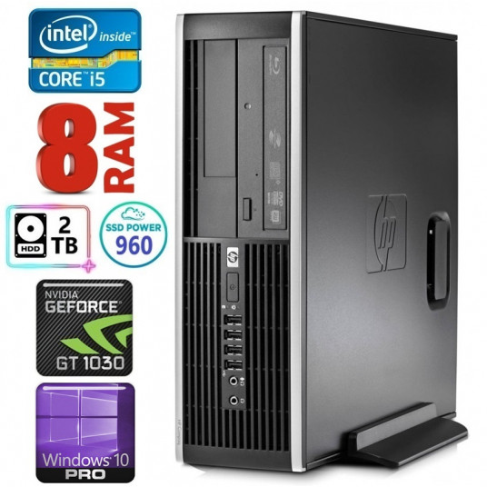 HP 8100 Elite SFF i5-750 8GB 960SSD+2TB GT1030 2GB DVD WIN10Pro