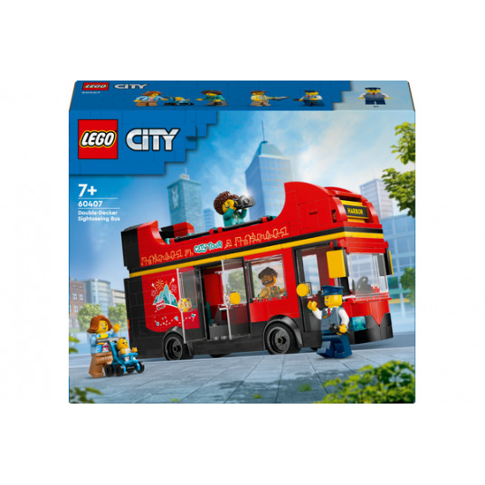 LEGO® 60407 City Raudonas dviaukštis apžvalgos autobusas
