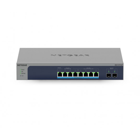 NETGEAR MS510TXUP tinklo komutatorius Valdomas L2/L3/L4 10G Ethernet (100/1000/10000) Maitinimas per Eternetą (PoE) Pilka, Mėlyna