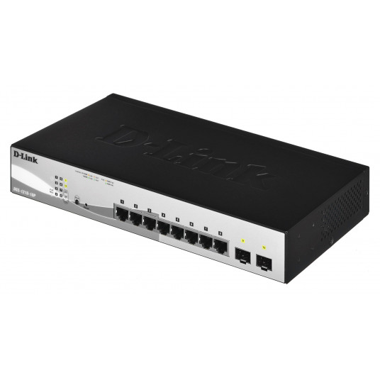 Jungiklis D-Link DGS-1210-10P Gigabit Ethernet (10/100/1000) Maitinimas per Eternetą (PoE) Juoda