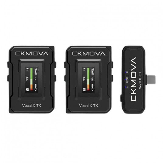 CKMOVA Vocal X V4 MK2 – belaidė USB-C sistema su dviem mikrofonais