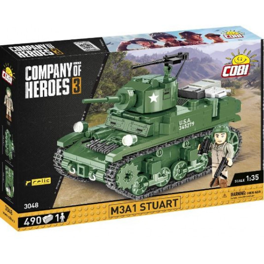 COBI 3048 Company of Heroes 3. M3 A1 STUART 490 trinkelės