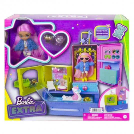 Barbie Extra Little Doll + Animals Set HDY91 p2 MATTEL