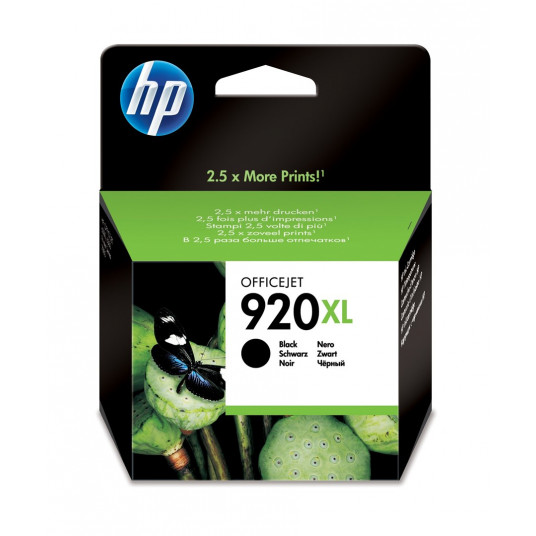 HP 920XL didelio našumo juoda originali rašalo kasetė