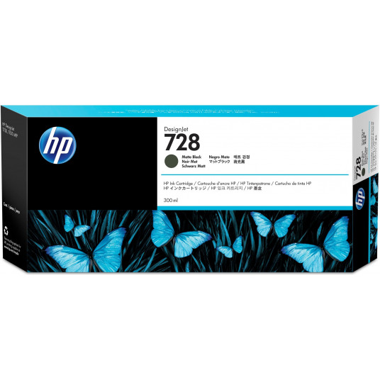 HP 728 300 ml matinės juodos spalvos DesignJet rašalo kasetė