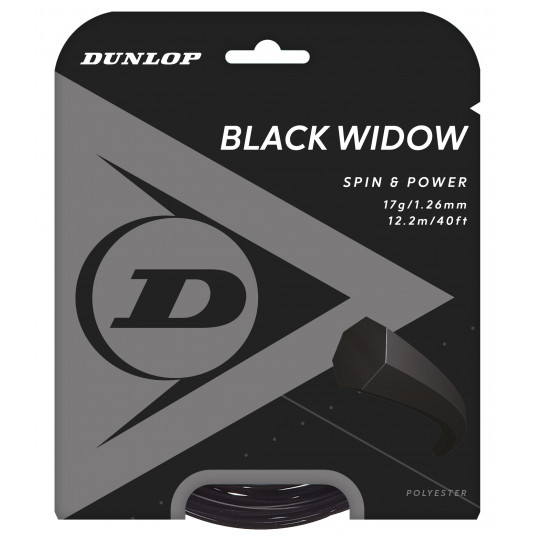 Stygos tenisui Dunlop Black Widow 17G/ 1.26mm/12m