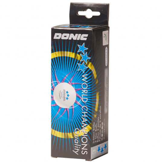 Stalo teniso kamuoliukai DONIC P40+ 3žv. ITTF 3vnt baltas