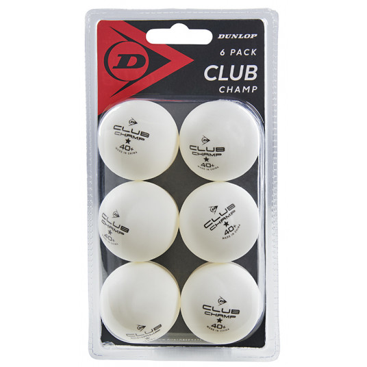 Stalo teniso kamuoliukai Dunlop CLUB CHAMP 1žv. 6vnt White