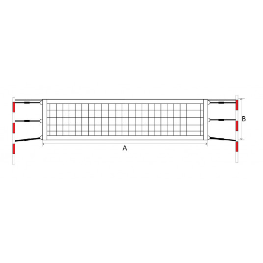 Paplūdimio teniso tinklas SPORT 9,5x1m 45x45x3mm