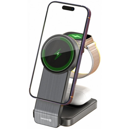 Swissten MagSafe Wireless Charger 3in1 25W
