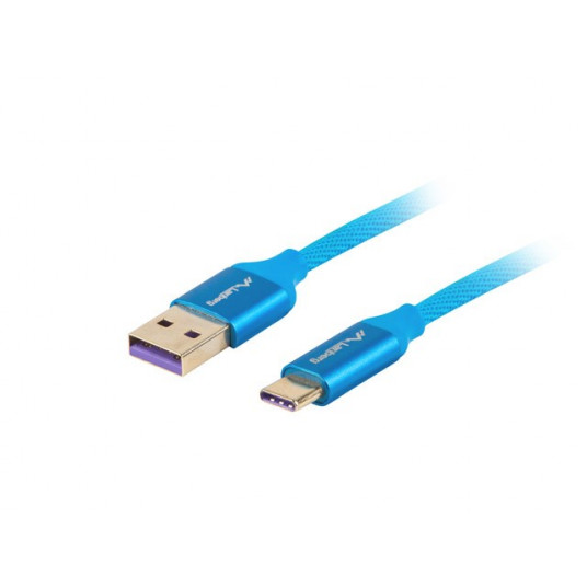 Lanberg CA-USBO-21CU-0010-BL USB laidas 1 m USB 2.0 USB A USB C Mėlyna