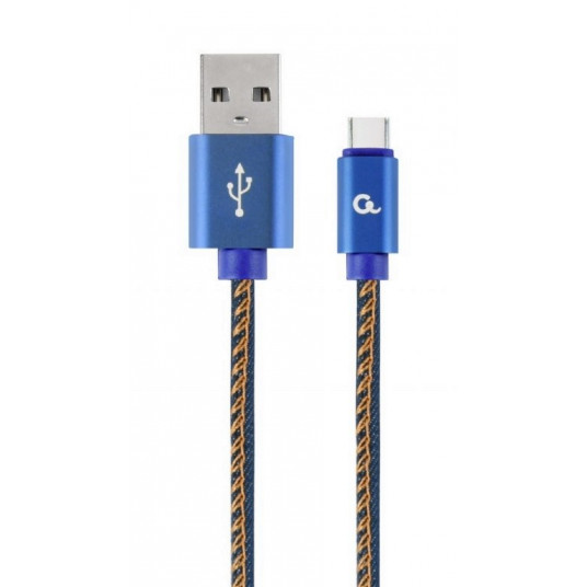 Cablexpert CC-USB2J-AMCM-1M-BL USB kabelis USB 2.0 USB A USB C Mėlyna