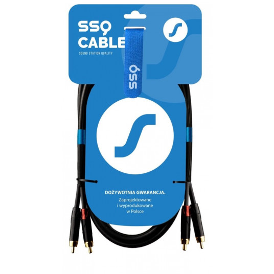 SSQ RCARCA1 SS-1431 Kabelis 2x RCA - 2x RCA 1 m Juoda