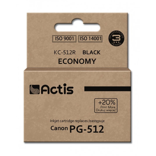 Actis KC-512R rašalas (pakaitinis "Canon" PG-512; standartinis; 15 ml; juodas)