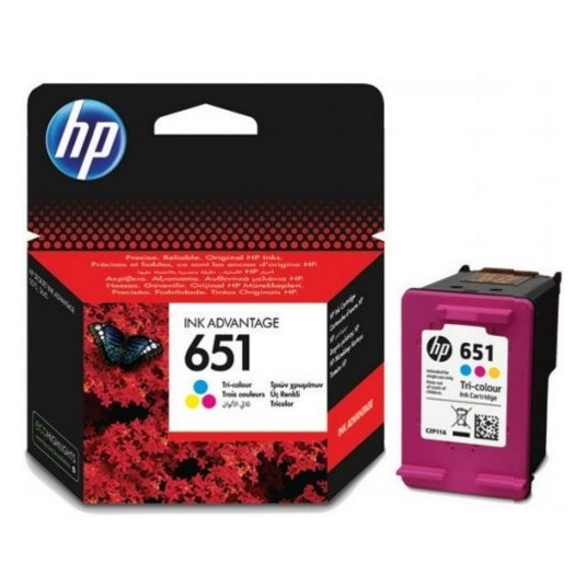 HP 651 originalus mėlynas, violetinis, geltonas