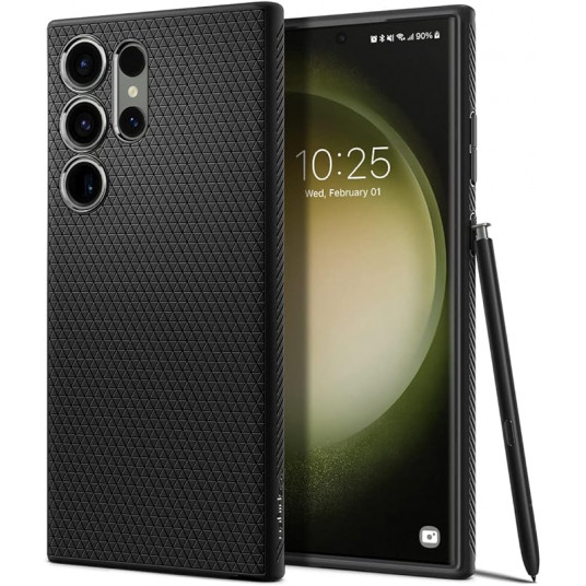 „Spigen“ skysto oro dėklas, suderinamas su „Samsung Galaxy S23 Ultra 5G“, juodas