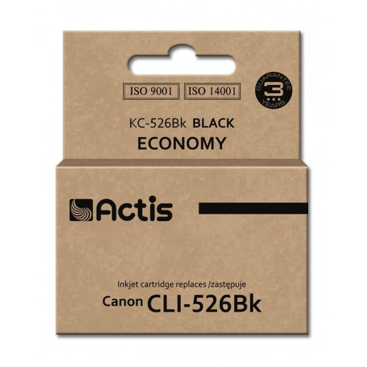 Actis KC-526Bk rašalas (Canon CLI-526BK pakaitalas; standartinis; 10 ml; juodas)