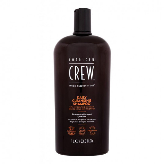 American Crew, kasdienis valymas, plaukų šampūnas, atgaivinimui, 1000 ml