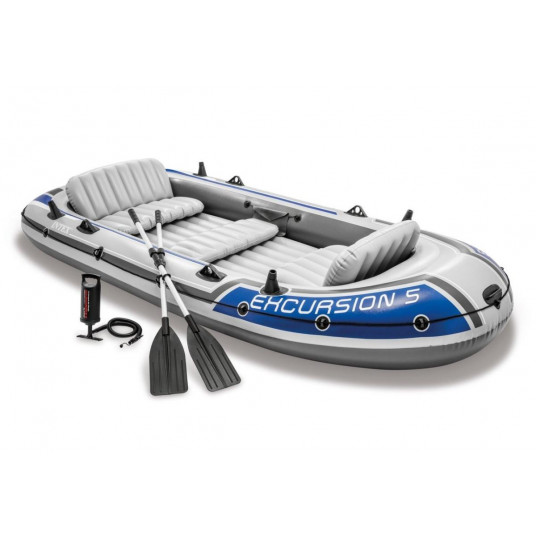 Pripučiama valtis penkiavietė Intex 68325 EXCURSION 5 SET (366х168х43 cm)
