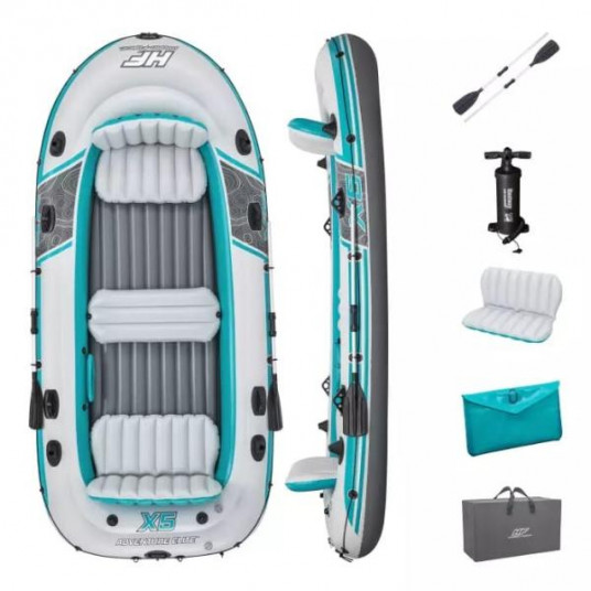 Pripučiama penkiavietė valtis Bestway Adventure Elite X5 Raft, 364х166x45 cm, 65159