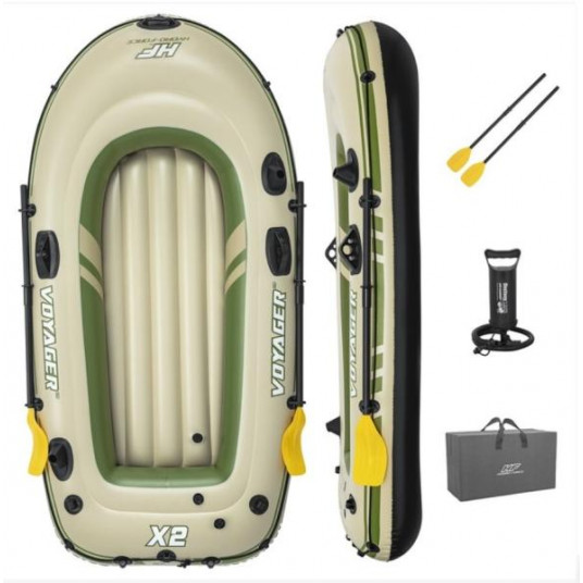 Pripučiama dvivietė valtis Bestway Voyager X2 Raft, 232х118 cm, 65163