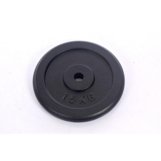 Steel weight disk for barbells and dumbbells (plate) 15kg (31,5mm)