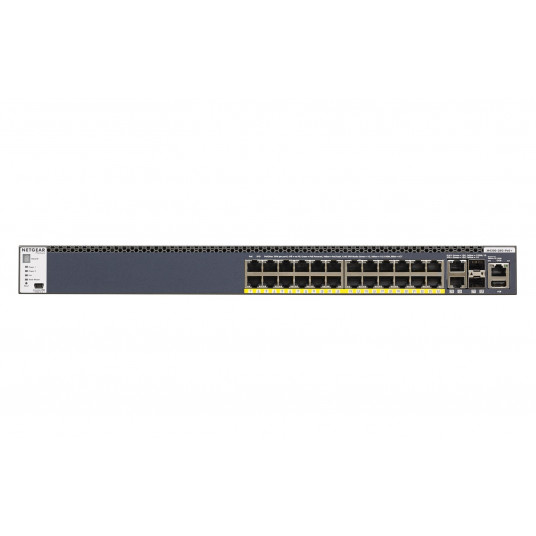 NETGEAR M4300-28G-PoE+ Valdomas L2/L3/L4 10G Ethernet (100/1000/10000) Maitinimas per Eternetą (PoE) 1U Juoda