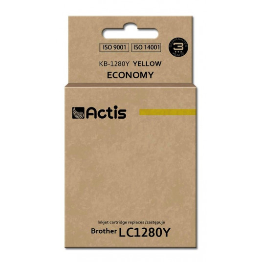 Actis " KB-1280Y" rašalas (pakaitinis "Brother LC1280Y"; standartinis; 19 ml; geltonas)