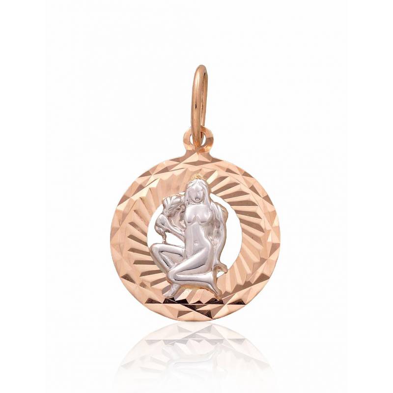 Auksinis pakabukas Zodiakas. Metalas: RaudonasBaltas Auksas. Praba: 585°