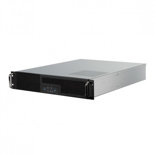 „SilverStone RM23-502 Rackmount“ serverio korpusas, ATX, USB 3.0 – 2U – juodas