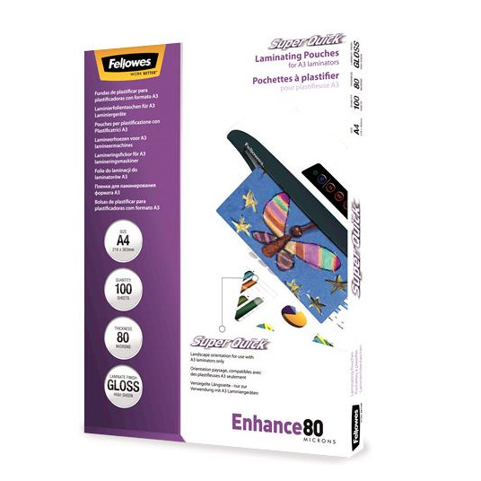 Fellowes SuperQuick A4 80mic 100 szt.