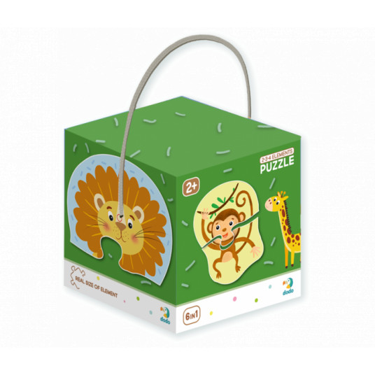 DODO dėlionių rinkinys Gyvūnai, 7 dėlionės 2-4 dalių D, 300153